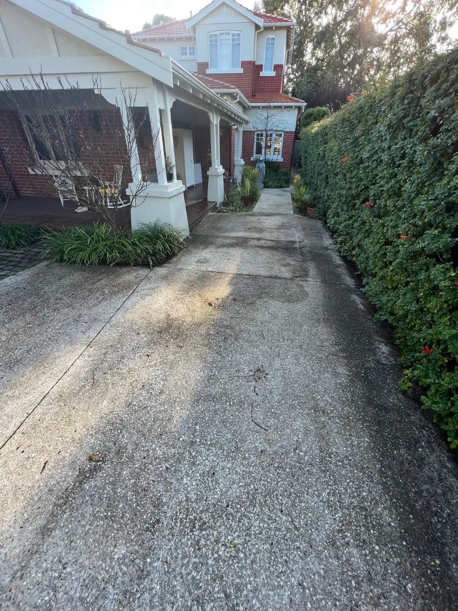 Exposed aggregate, before